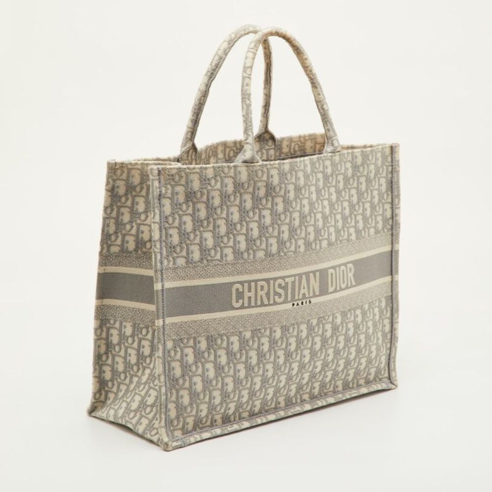 Dior Grey Oblique Canvas Large Book Tote View 3